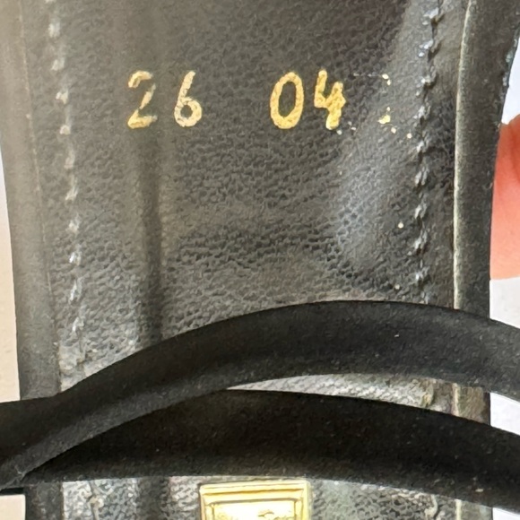 Black Paloma Shoes Strappy Block Sandals Made in Spain Size 26 US Size 8 Vintage - Picture 6 of 7